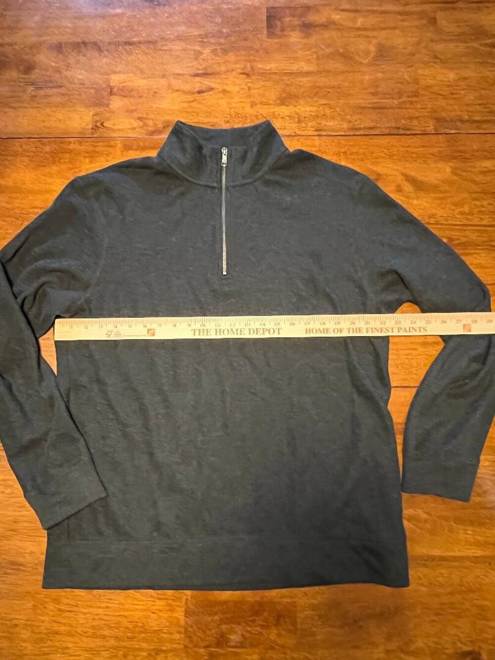 Mens Banana Republic Long Gray Sleeve Half Zip Pullover Sweater, Size XL